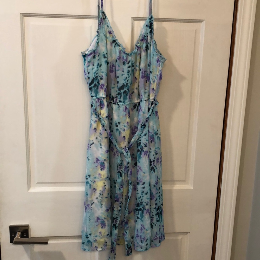Spaghetti Strap Light Blue Dress